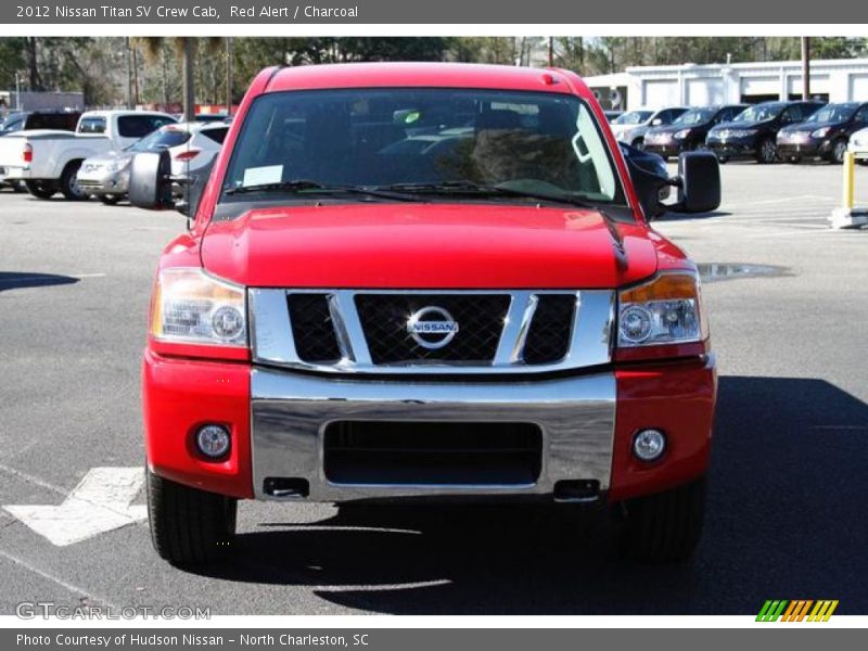 Red Alert / Charcoal 2012 Nissan Titan SV Crew Cab