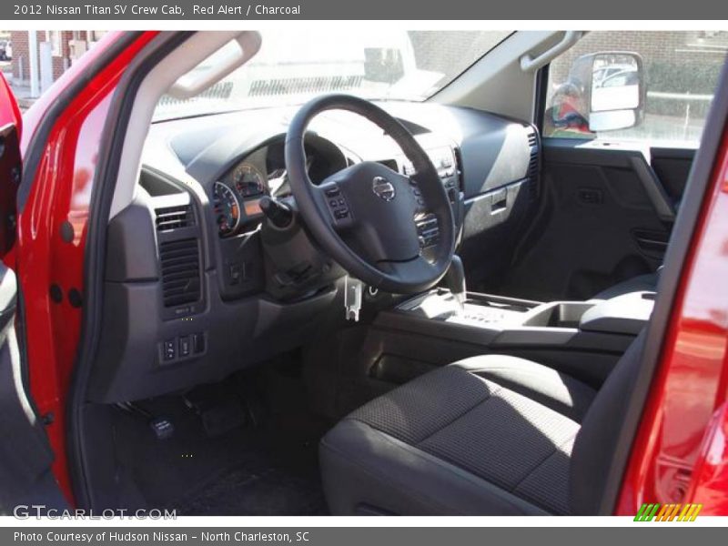 Red Alert / Charcoal 2012 Nissan Titan SV Crew Cab