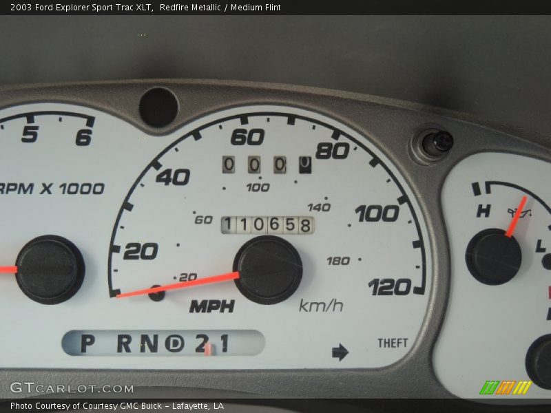 Redfire Metallic / Medium Flint 2003 Ford Explorer Sport Trac XLT