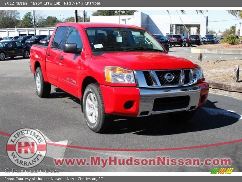 Red Alert / Charcoal 2012 Nissan Titan SV Crew Cab