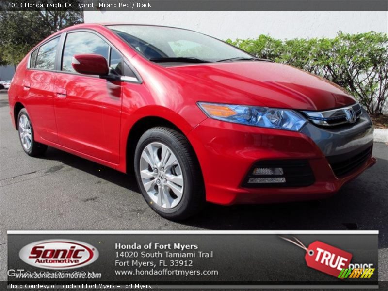 Milano Red / Black 2013 Honda Insight EX Hybrid