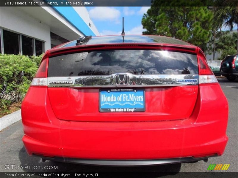 Milano Red / Black 2013 Honda Insight EX Hybrid