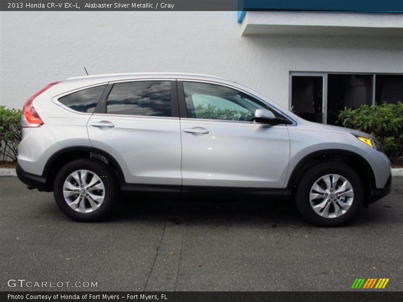 Alabaster Silver Metallic / Gray 2013 Honda CR-V EX-L
