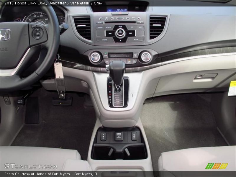 Alabaster Silver Metallic / Gray 2013 Honda CR-V EX-L