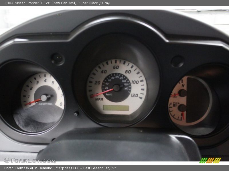 Super Black / Gray 2004 Nissan Frontier XE V6 Crew Cab 4x4