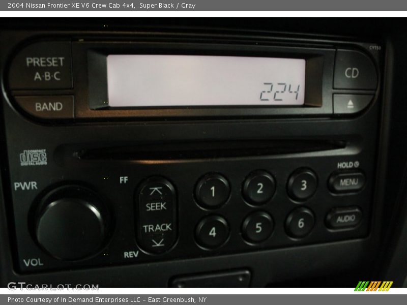 Super Black / Gray 2004 Nissan Frontier XE V6 Crew Cab 4x4