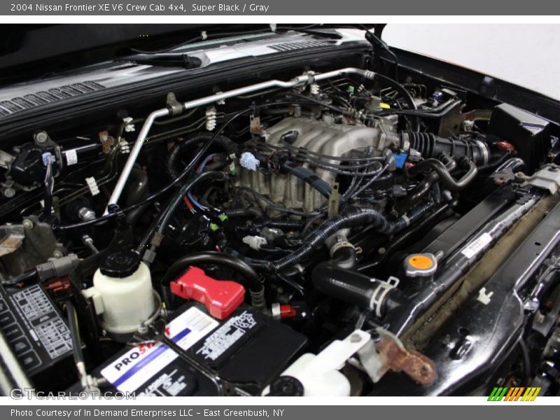 Super Black / Gray 2004 Nissan Frontier XE V6 Crew Cab 4x4