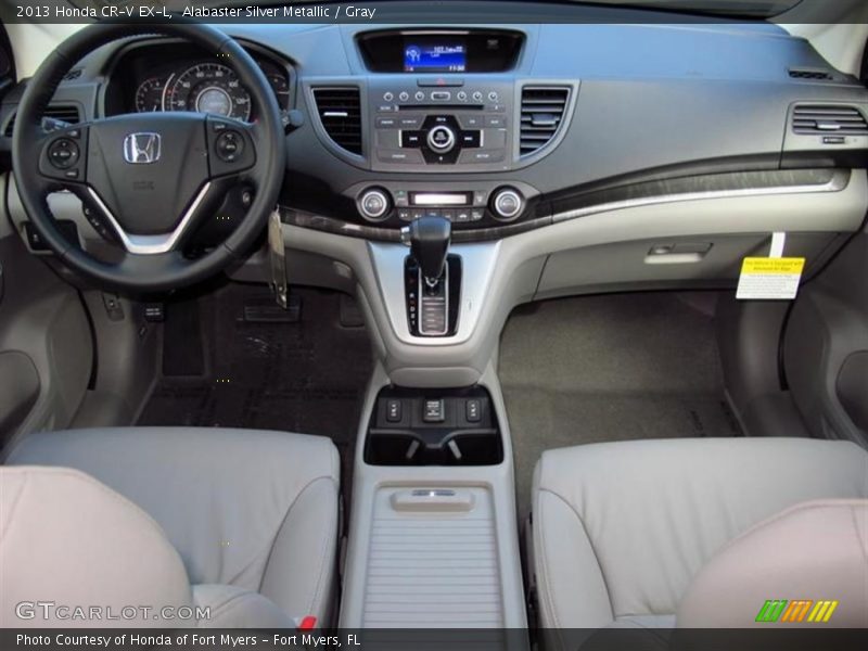 Alabaster Silver Metallic / Gray 2013 Honda CR-V EX-L