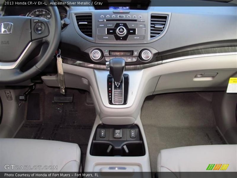Alabaster Silver Metallic / Gray 2013 Honda CR-V EX-L
