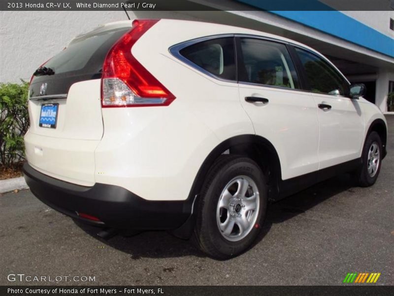 White Diamond Pearl / Gray 2013 Honda CR-V LX