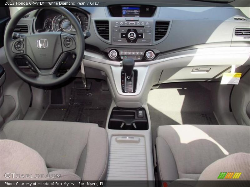 White Diamond Pearl / Gray 2013 Honda CR-V LX