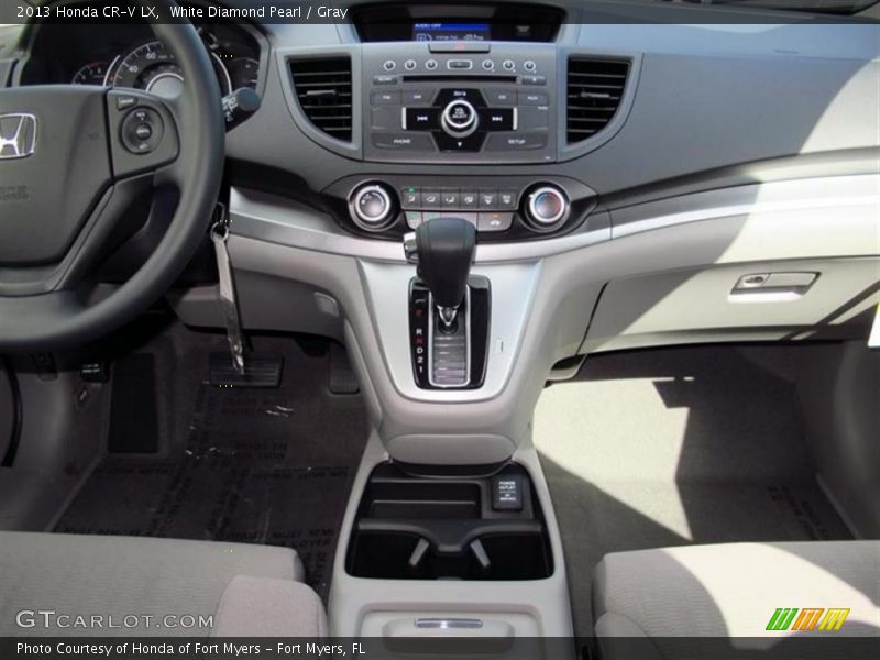 White Diamond Pearl / Gray 2013 Honda CR-V LX