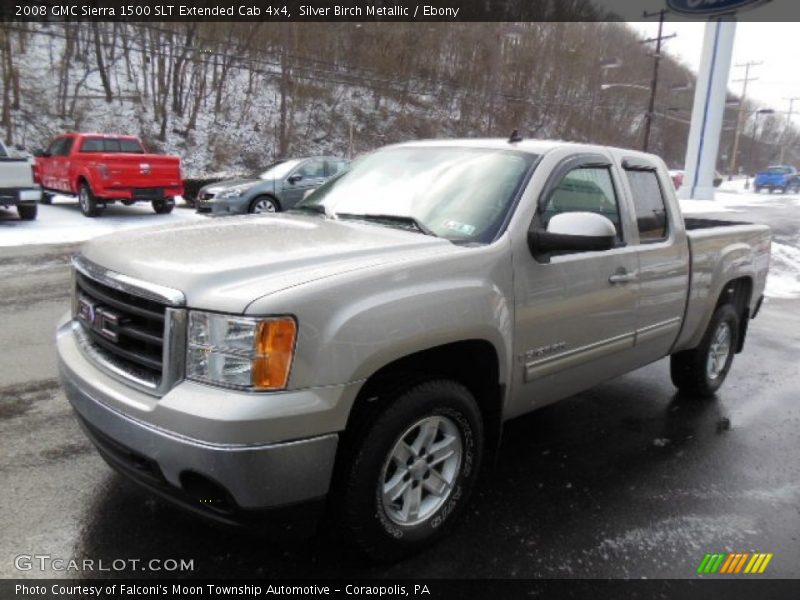 Silver Birch Metallic / Ebony 2008 GMC Sierra 1500 SLT Extended Cab 4x4