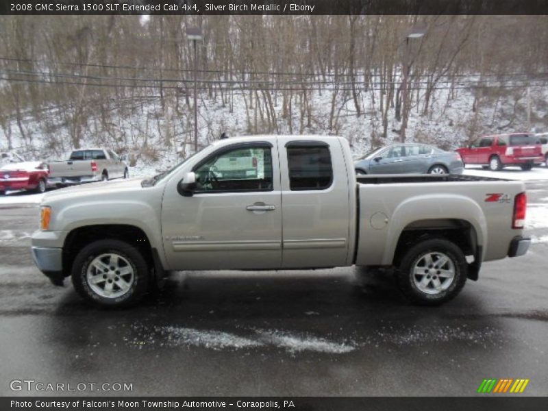 Silver Birch Metallic / Ebony 2008 GMC Sierra 1500 SLT Extended Cab 4x4