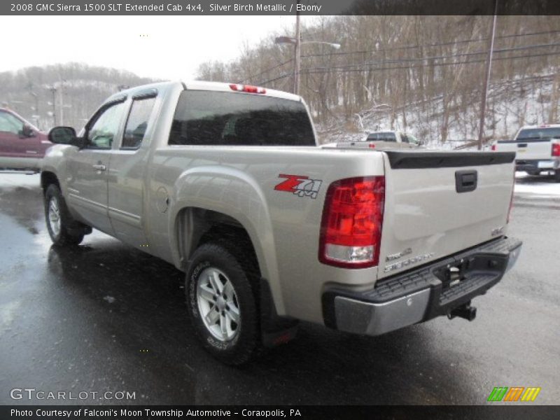 Silver Birch Metallic / Ebony 2008 GMC Sierra 1500 SLT Extended Cab 4x4
