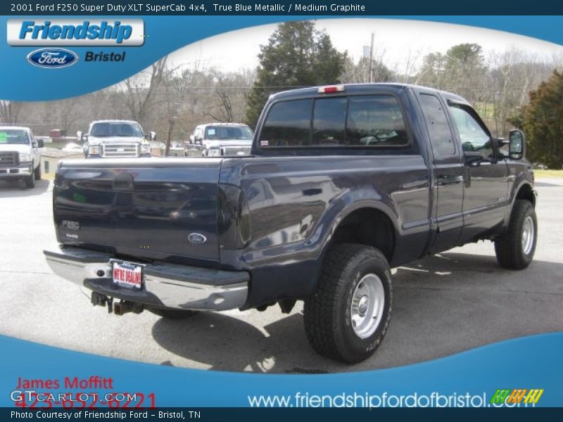 True Blue Metallic / Medium Graphite 2001 Ford F250 Super Duty XLT SuperCab 4x4