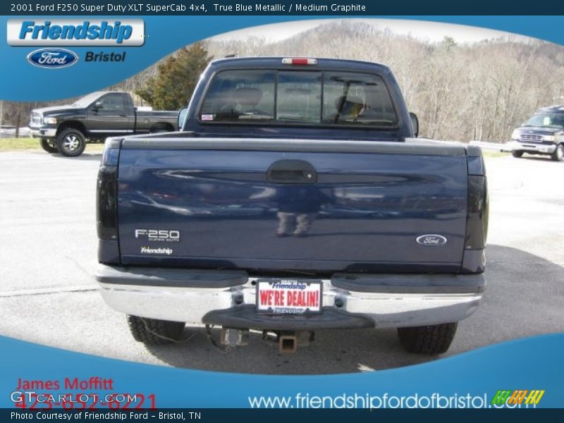 True Blue Metallic / Medium Graphite 2001 Ford F250 Super Duty XLT SuperCab 4x4