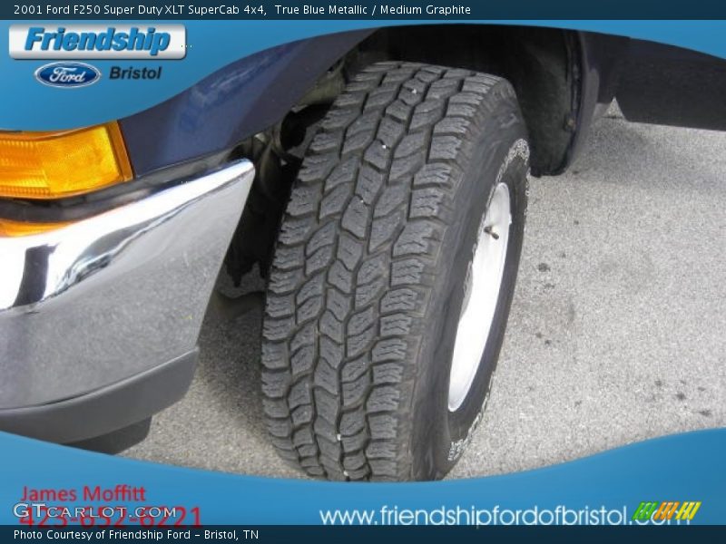 True Blue Metallic / Medium Graphite 2001 Ford F250 Super Duty XLT SuperCab 4x4