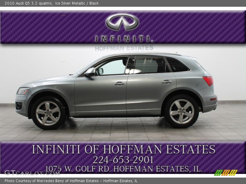 Ice Silver Metallic / Black 2010 Audi Q5 3.2 quattro