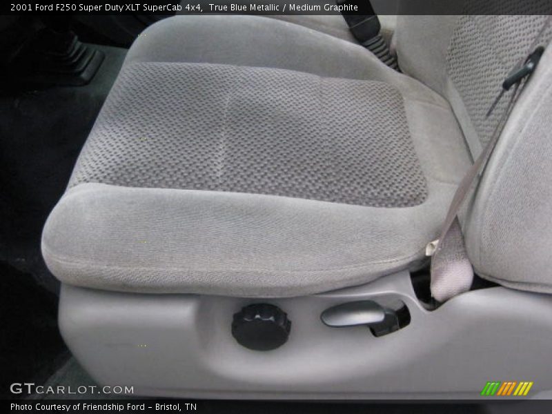 True Blue Metallic / Medium Graphite 2001 Ford F250 Super Duty XLT SuperCab 4x4