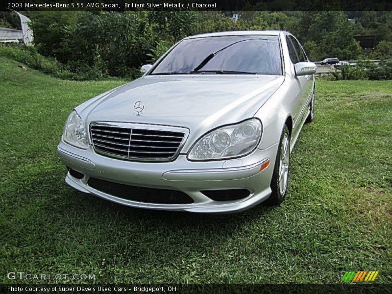 Brilliant Silver Metallic / Charcoal 2003 Mercedes-Benz S 55 AMG Sedan