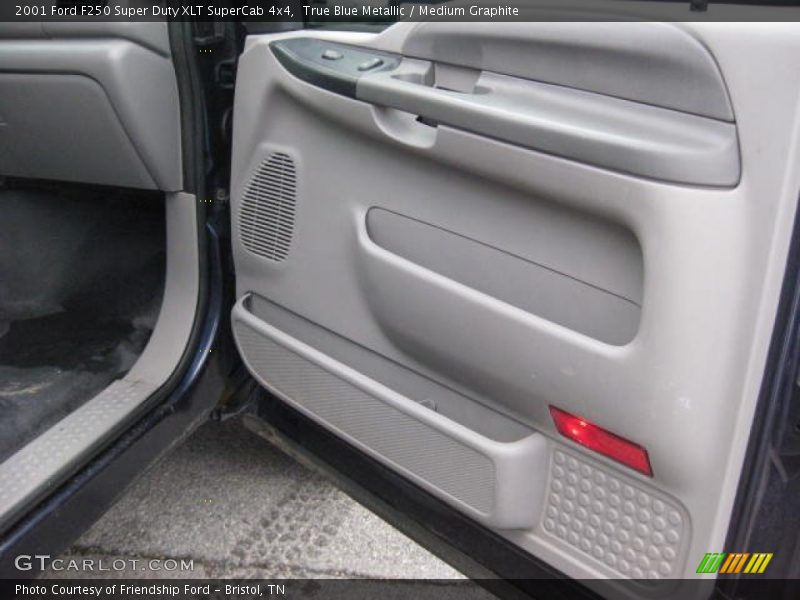 True Blue Metallic / Medium Graphite 2001 Ford F250 Super Duty XLT SuperCab 4x4