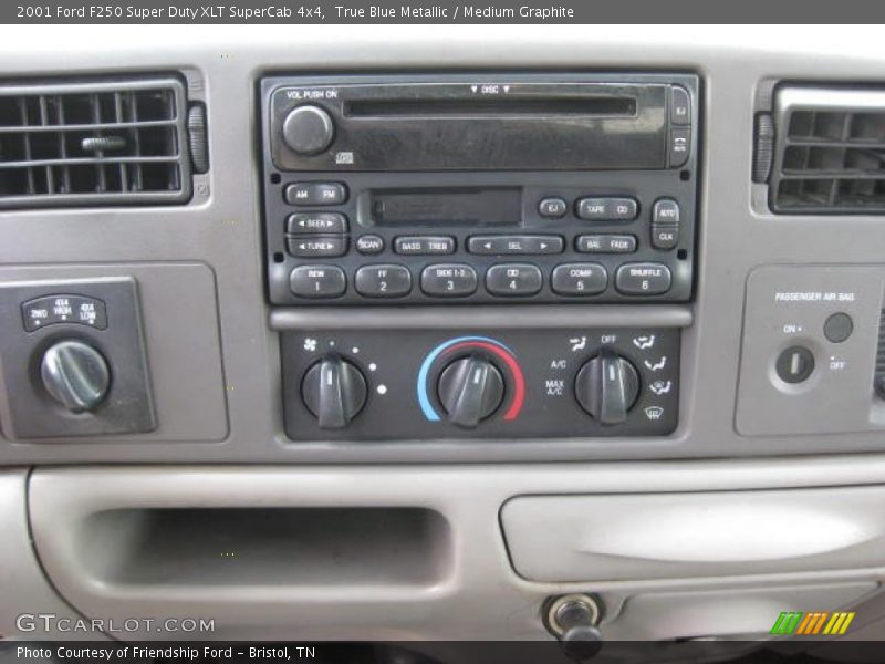 True Blue Metallic / Medium Graphite 2001 Ford F250 Super Duty XLT SuperCab 4x4