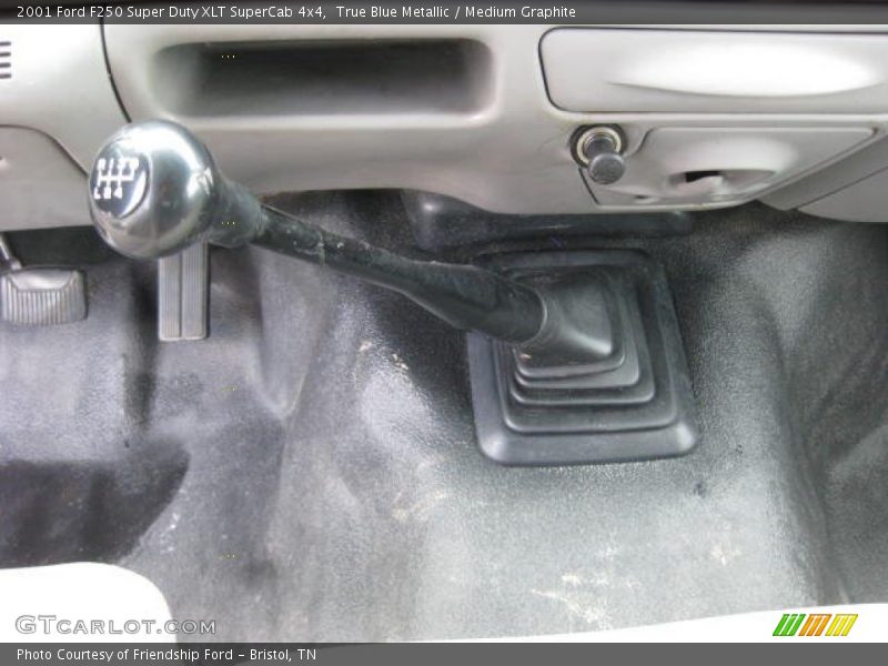 True Blue Metallic / Medium Graphite 2001 Ford F250 Super Duty XLT SuperCab 4x4