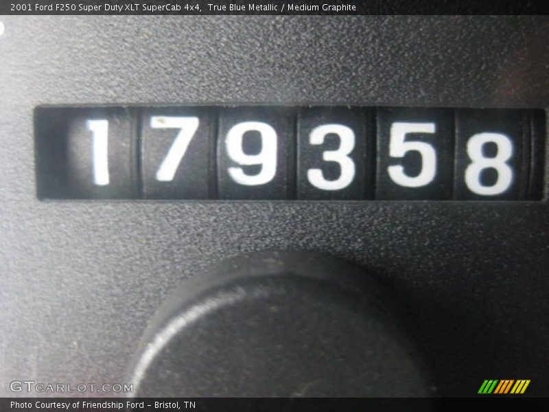 True Blue Metallic / Medium Graphite 2001 Ford F250 Super Duty XLT SuperCab 4x4
