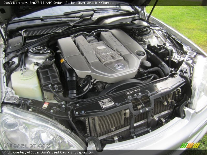 Brilliant Silver Metallic / Charcoal 2003 Mercedes-Benz S 55 AMG Sedan