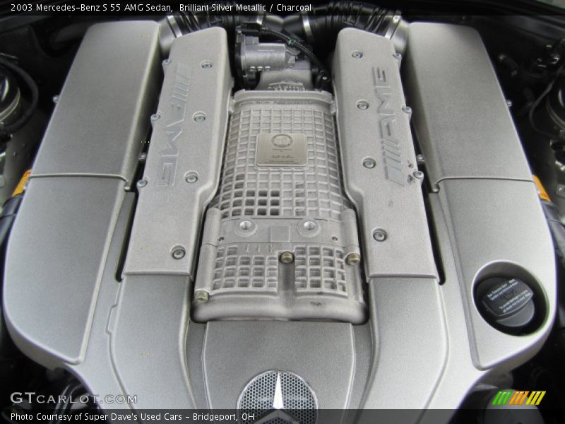 Brilliant Silver Metallic / Charcoal 2003 Mercedes-Benz S 55 AMG Sedan
