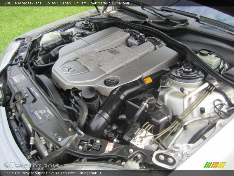 Brilliant Silver Metallic / Charcoal 2003 Mercedes-Benz S 55 AMG Sedan