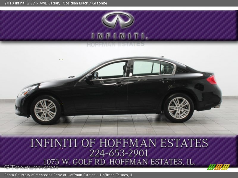 Obsidian Black / Graphite 2010 Infiniti G 37 x AWD Sedan