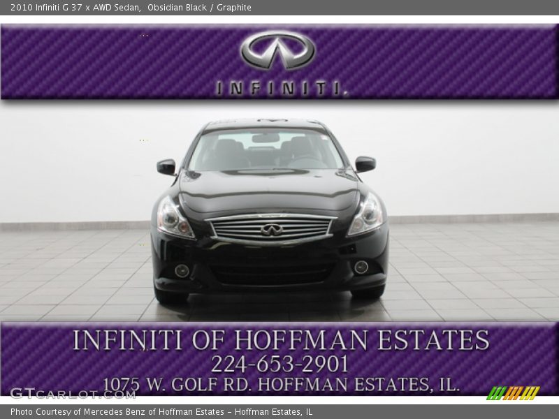 Obsidian Black / Graphite 2010 Infiniti G 37 x AWD Sedan