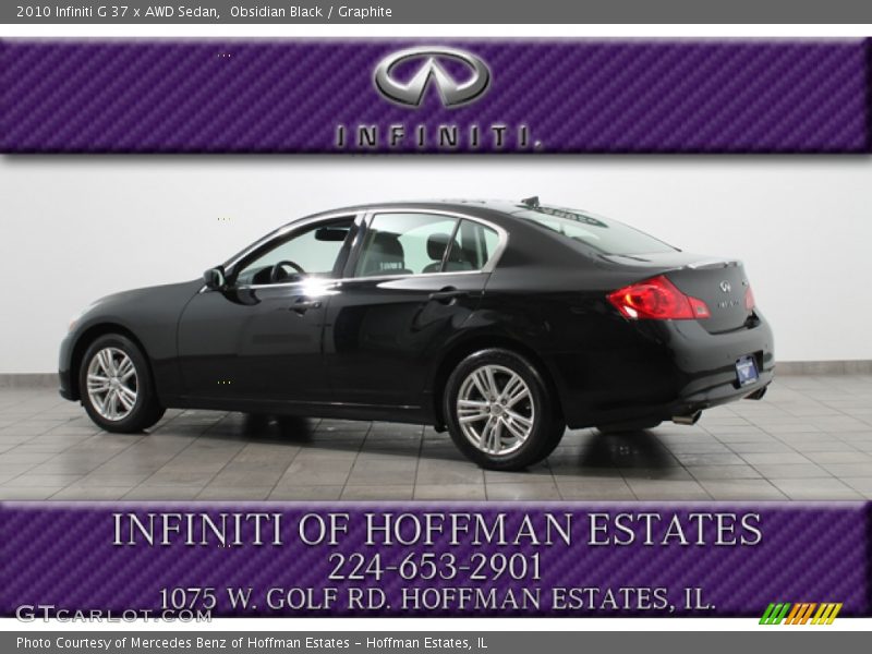 Obsidian Black / Graphite 2010 Infiniti G 37 x AWD Sedan