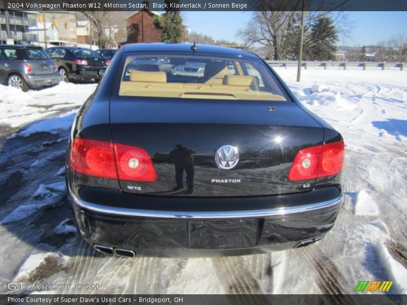 Black Klavierlack / Sonnen Beige 2004 Volkswagen Phaeton W12 4Motion Sedan