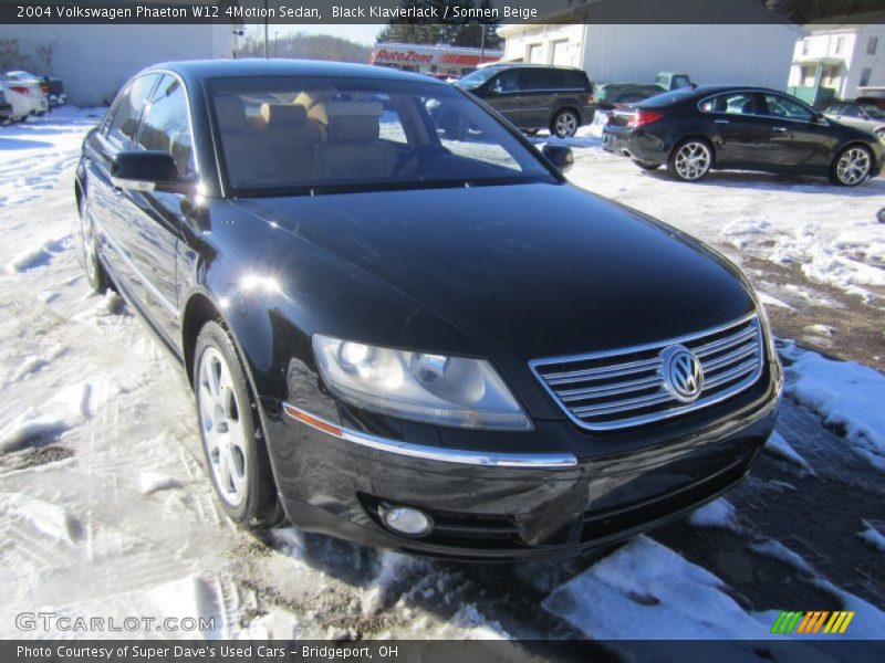 Black Klavierlack / Sonnen Beige 2004 Volkswagen Phaeton W12 4Motion Sedan