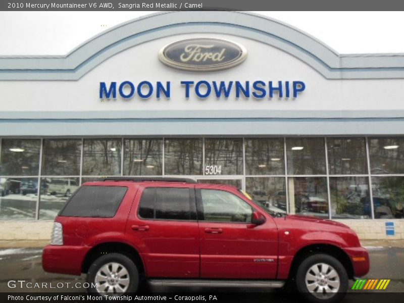 Sangria Red Metallic / Camel 2010 Mercury Mountaineer V6 AWD