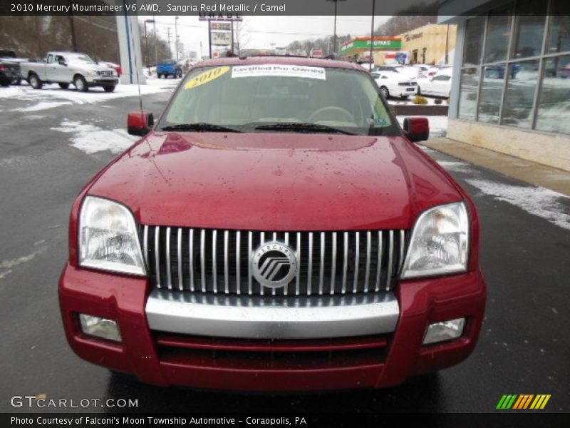 Sangria Red Metallic / Camel 2010 Mercury Mountaineer V6 AWD