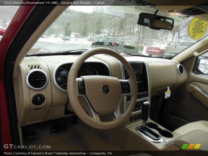 Sangria Red Metallic / Camel 2010 Mercury Mountaineer V6 AWD