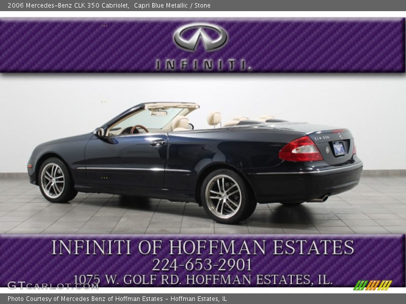 Capri Blue Metallic / Stone 2006 Mercedes-Benz CLK 350 Cabriolet