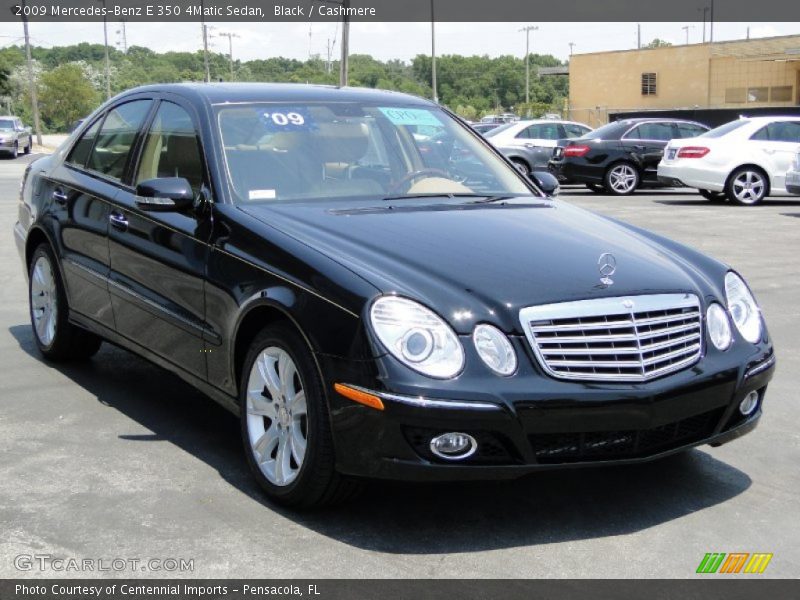 Black / Cashmere 2009 Mercedes-Benz E 350 4Matic Sedan