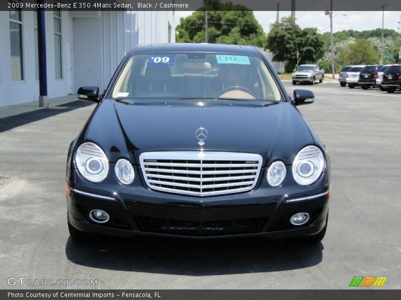 Black / Cashmere 2009 Mercedes-Benz E 350 4Matic Sedan