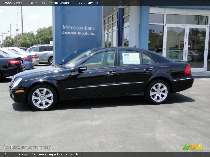 Black / Cashmere 2009 Mercedes-Benz E 350 4Matic Sedan