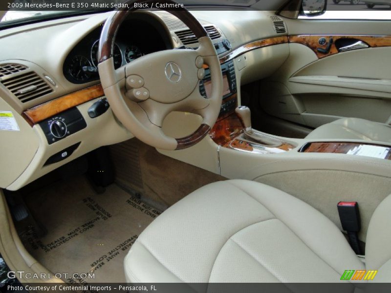 Black / Cashmere 2009 Mercedes-Benz E 350 4Matic Sedan