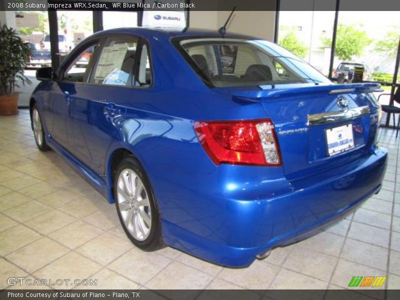 WR Blue Mica / Carbon Black 2008 Subaru Impreza WRX Sedan