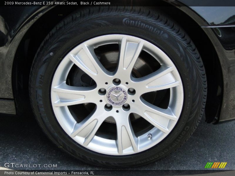 Black / Cashmere 2009 Mercedes-Benz E 350 4Matic Sedan