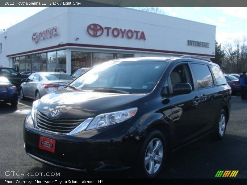 Black / Light Gray 2012 Toyota Sienna LE
