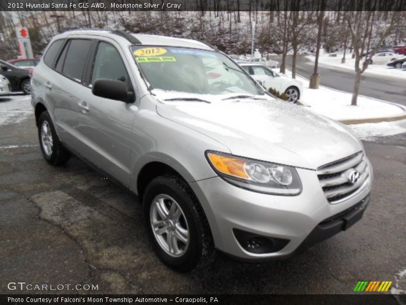 Moonstone Silver / Gray 2012 Hyundai Santa Fe GLS AWD