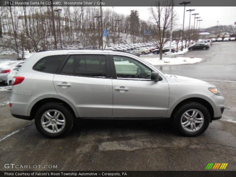 Moonstone Silver / Gray 2012 Hyundai Santa Fe GLS AWD